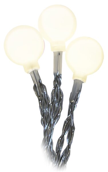 Svetelná LED reťaz na solárne napájanie White Ball Globini