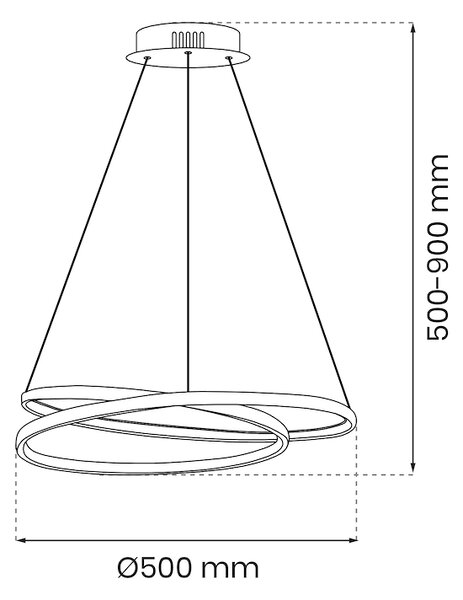 Závesné LED svietidlo Lucero, 1x LED 48w, 4000k, g