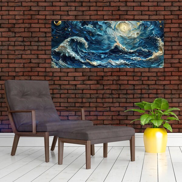 Obraz - Maľba oblohy a mora (120x50 cm)