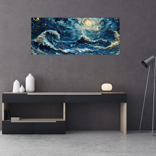 Obraz - Maľba oblohy a mora (120x50 cm)