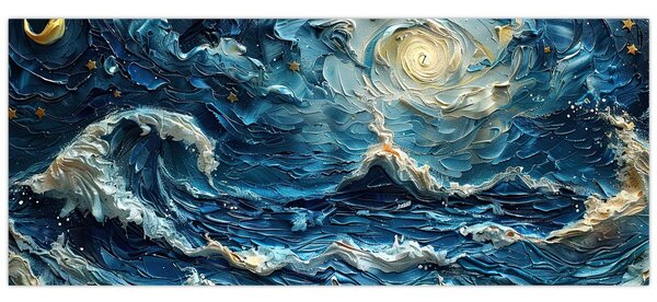 Obraz - Maľba oblohy a mora (120x50 cm)