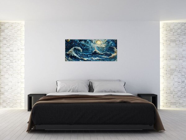 Obraz - Maľba oblohy a mora (120x50 cm)