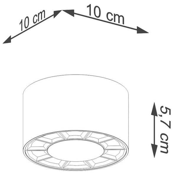 Stropné LED svietidlo Dio, 1x LED 10w, 4000k, w