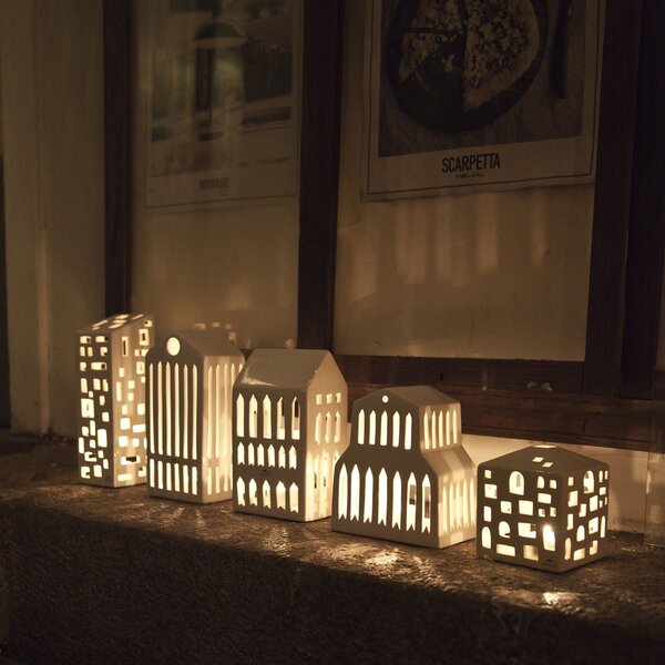 Lampáš domček Urbania High building 22 cm