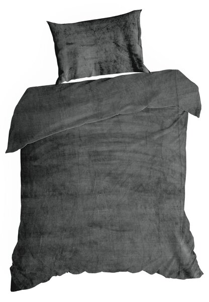 FLEECOVÉ OBLIEČKY FLANO2 200X220 CM, 2 KS 70X80 CM SIVÉ