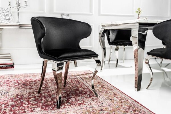 Čierna jedálenská stolička Modern Barock II »