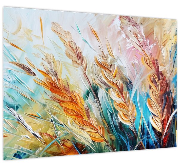 Obraz - Pšenica, abstrakcia (70x50 cm)