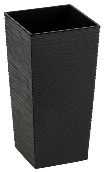 PLASTOVÝ KVETINÁČ PORTO RIFLO 36X19X19 CM ČIERNA