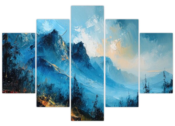 Obraz - Maľba hôr (150x105 cm)