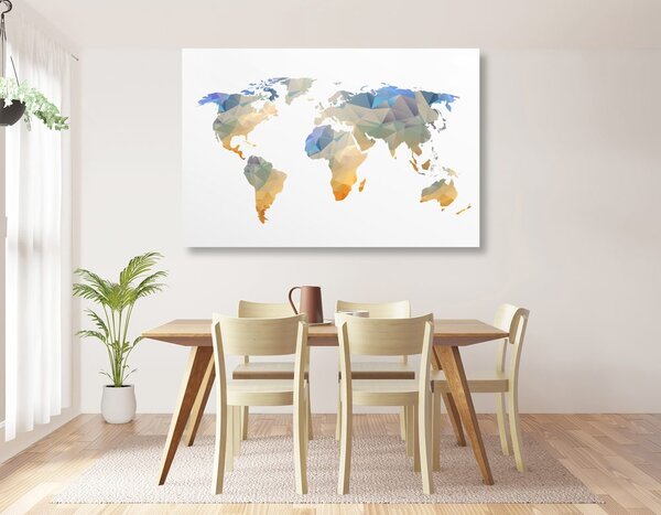 Obraz na korku polygonálna mapa sveta