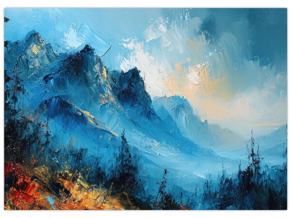 Obraz - Maľba hôr (70x50 cm)