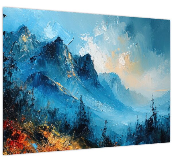 Obraz - Maľba hôr (70x50 cm)