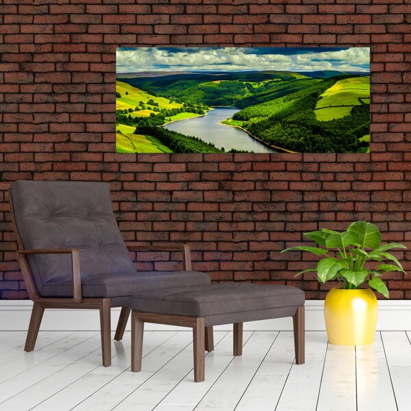 Obraz - Zelená krajina (120x50 cm)