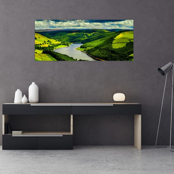Obraz - Zelená krajina (120x50 cm)