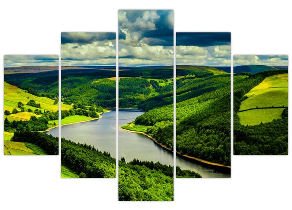 Obraz - Zelená krajina (150x105 cm)