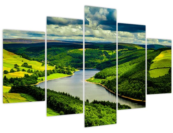 Obraz - Zelená krajina (150x105 cm)