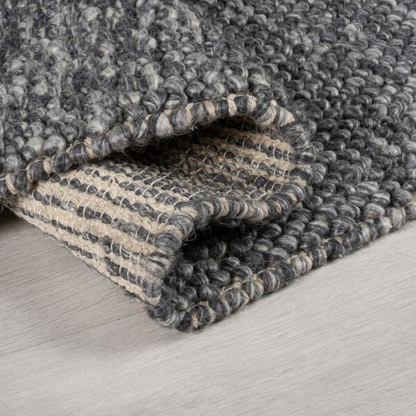 Tmavosivý ručne tkaný koberec s prímesou vlny 160x230 cm Minerals – Flair Rugs