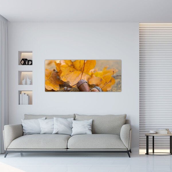 Obraz - Jesenné žalude (120x50 cm)