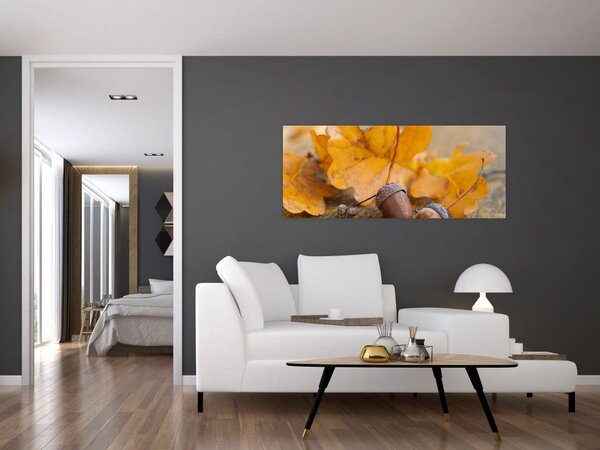 Obraz - Jesenné žalude (120x50 cm)