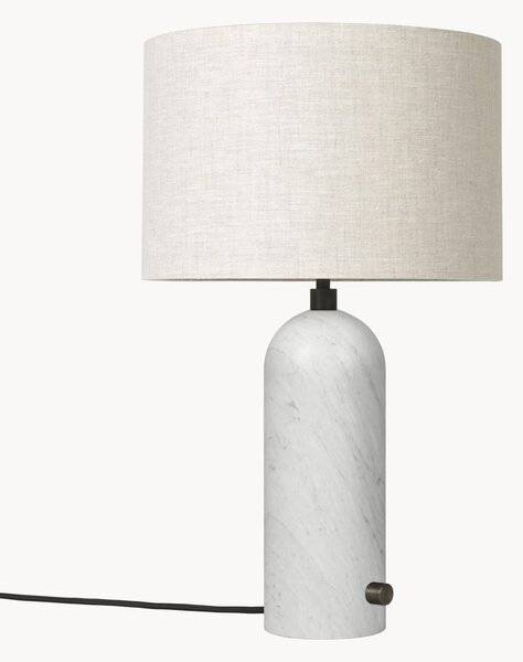 Veľká stmievateľná stolová lampa's mramorovým podstavcom Gravity, rôzne veľkosti