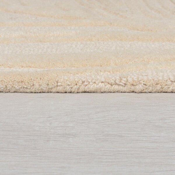 Béžový vlnený koberec Flair Rugs Lino Leaf, 160 x 230 cm