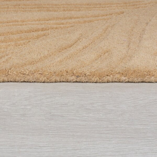 Svetlohnedý vlnený koberec Flair Rugs Lino Leaf, 160 x 230 cm