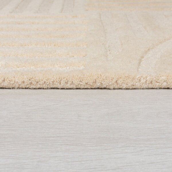 Béžový vlnený koberec Flair Rugs Zen Garden, 160 x 230 cm