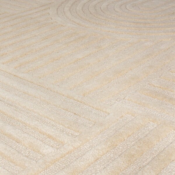 Béžový vlnený koberec Flair Rugs Zen Garden, 160 x 230 cm
