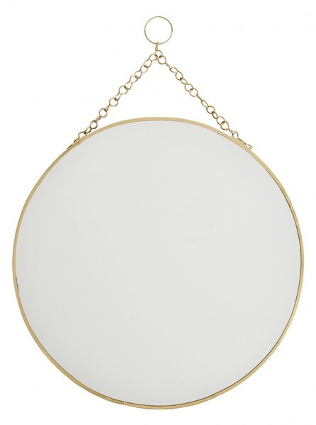 Závesné okrúhle zrkadlo Brass 30 cm