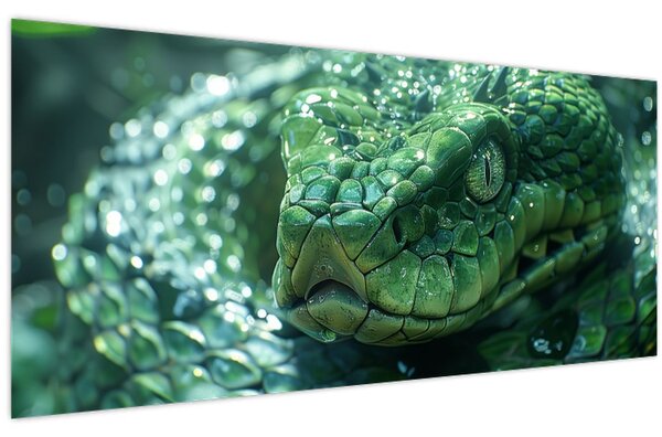 Obraz - Portrét hada (120x50 cm)