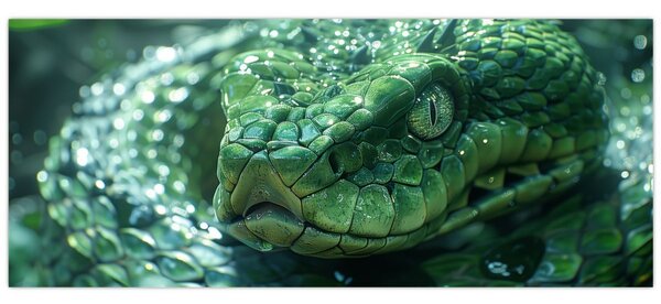 Obraz - Portrét hada (120x50 cm)