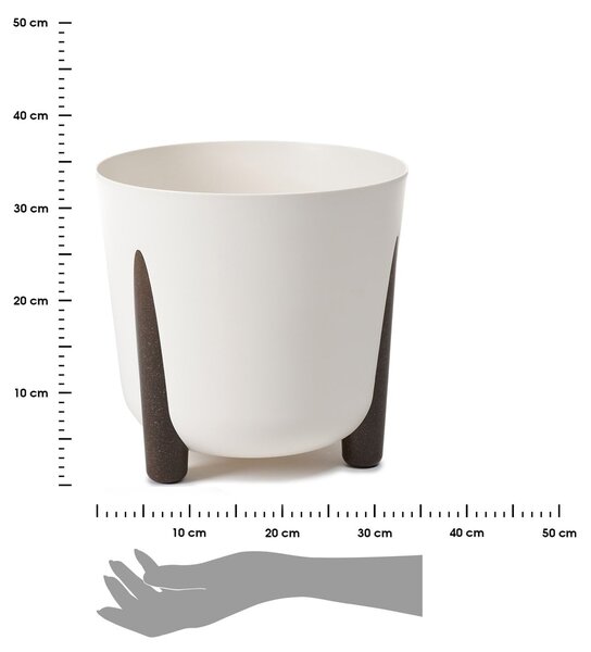 PLASTOVÝ KVETINÁČ MOSS ECO 32X34 CM KRÉMOVÁ