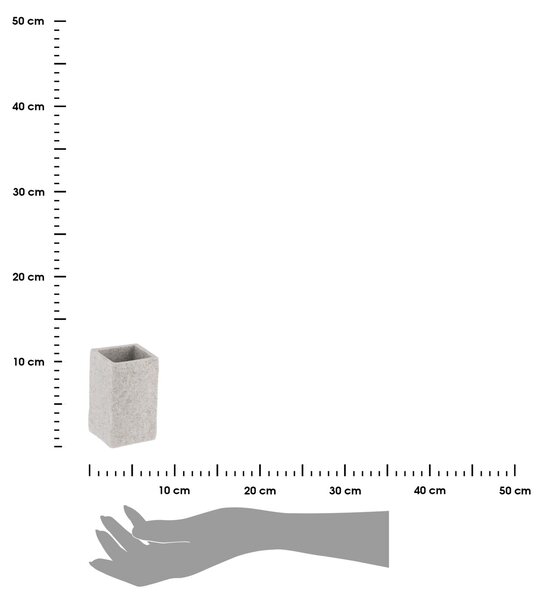 Kúpeľňový pohár Estiarte, sivá, 250 ml