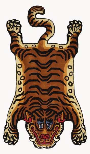 Ručne tuftovaný vlnený koberec Tiger