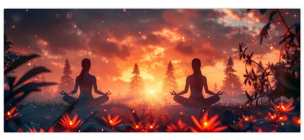 Obraz - Jóga v prírode (120x50 cm)
