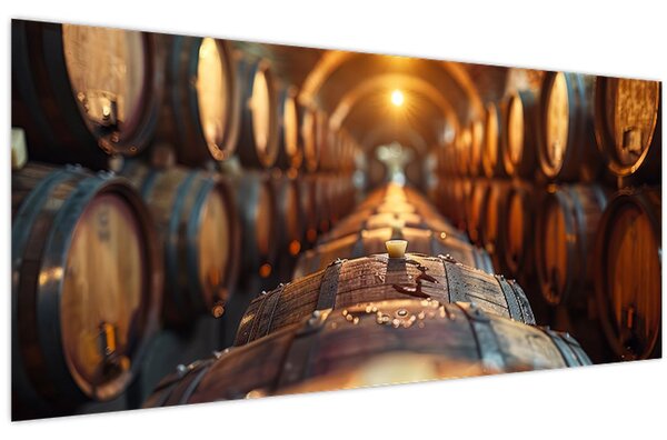 Obraz - Vínna pivnica (120x50 cm)