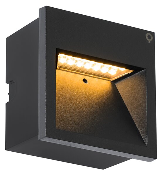 Moderná nástenná lampa čierna vrátane LED - Gem 2
