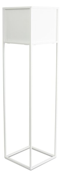 KOVOVÝ KVETINÁČ SO STOJANOM PLAIN 90X24 CM BIELA