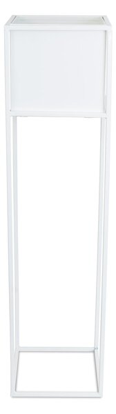 KOVOVÝ KVETINÁČ SO STOJANOM PLAIN 90X24 CM BIELA