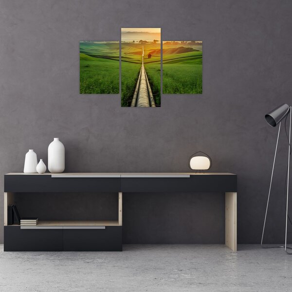 Obraz - Východ slnka nad údolím (90x60 cm)