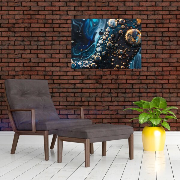 Obraz - Atramentové kvapky (70x50 cm)