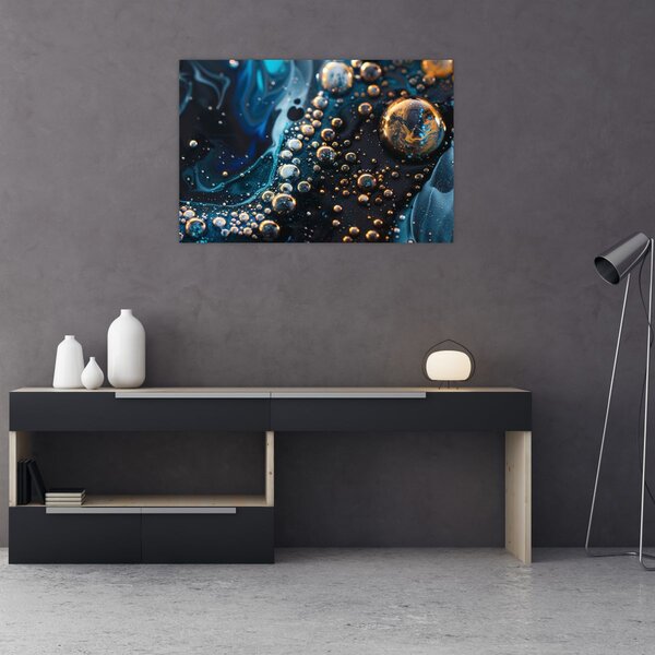 Obraz - Atramentové kvapky (90x60 cm)