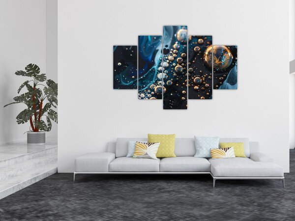 Obraz - Atramentové kvapky (150x105 cm)