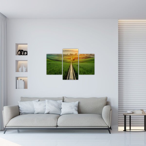 Obraz - Východ slnka nad údolím (90x60 cm)