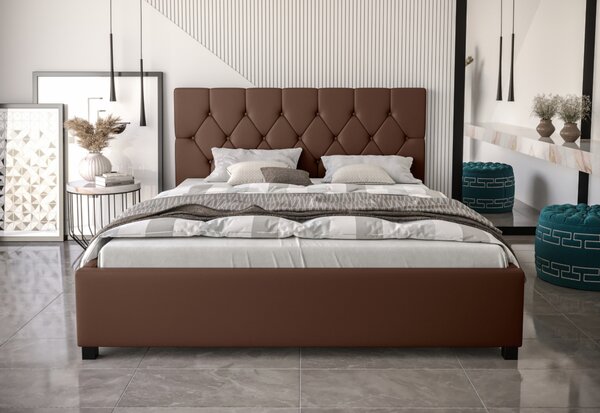 Čalúnená posteľ SWIFT + rošt, 160x200, sioux brown
