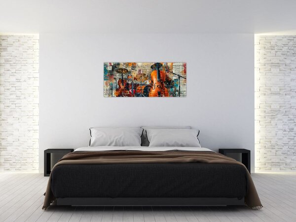 Obraz - Hudobné nástroje (120x50 cm)