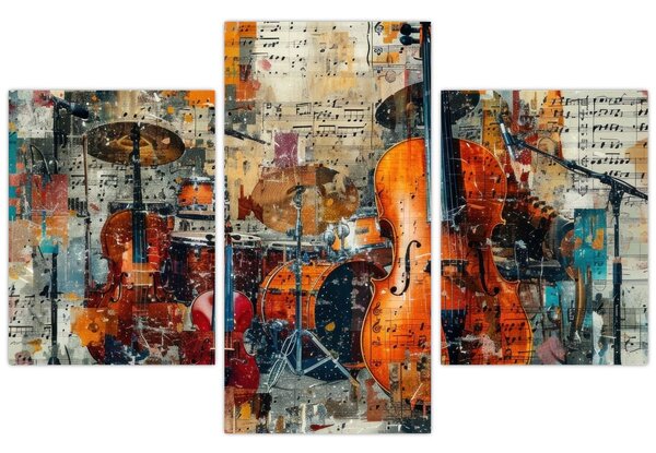 Obraz - Hudobné nástroje (90x60 cm)