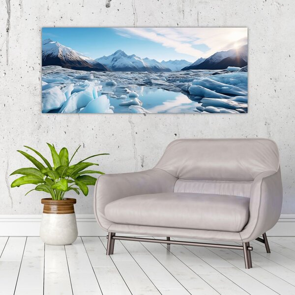 Obraz - Ľadovcové útvary (120x50 cm)