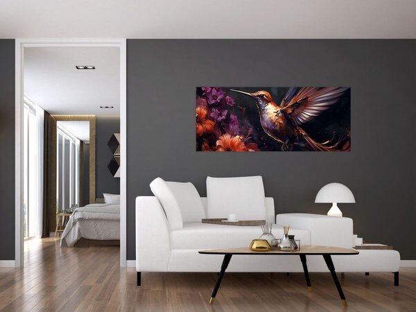 Obraz - Kolibrík (120x50 cm)