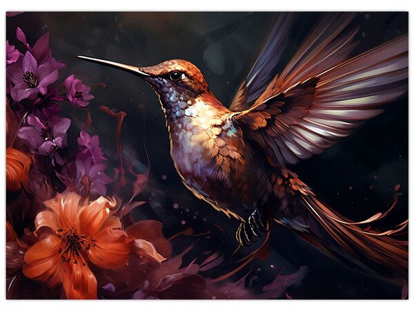 Obraz - Kolibrík (70x50 cm)